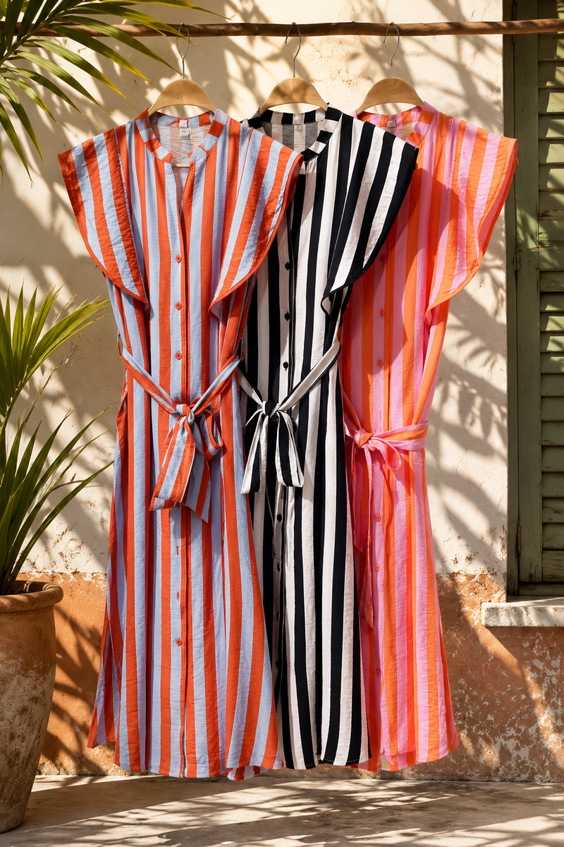 Vestido Camisero Rayas