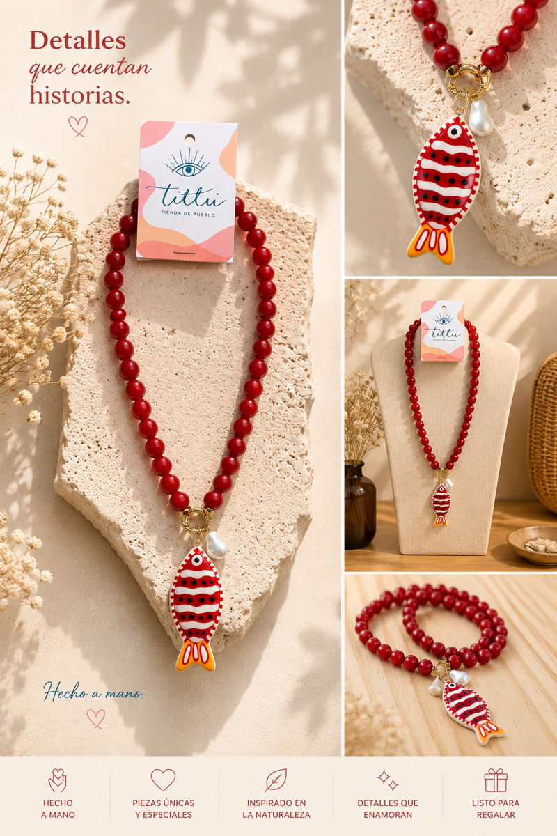 Collar Largo Pez