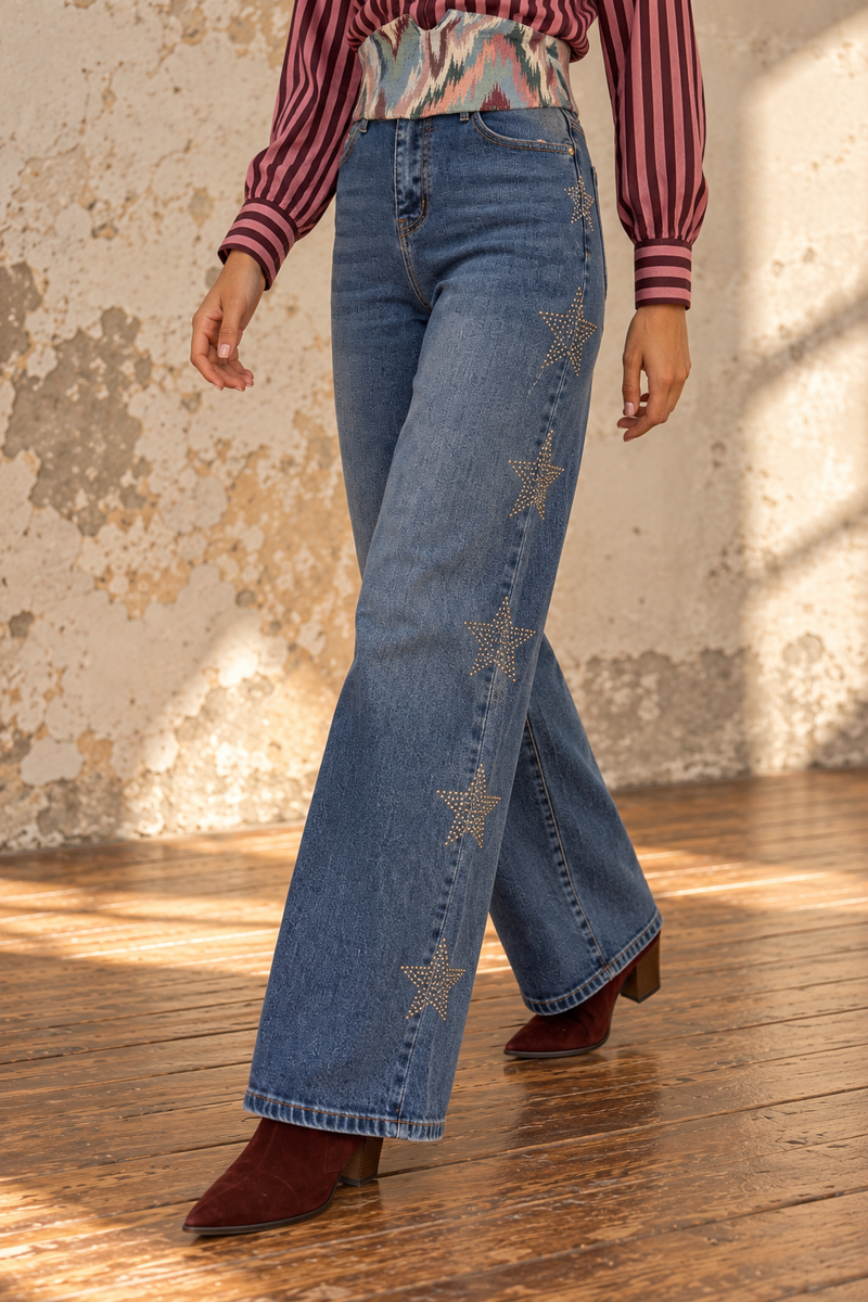 Denim Recto Estrellas