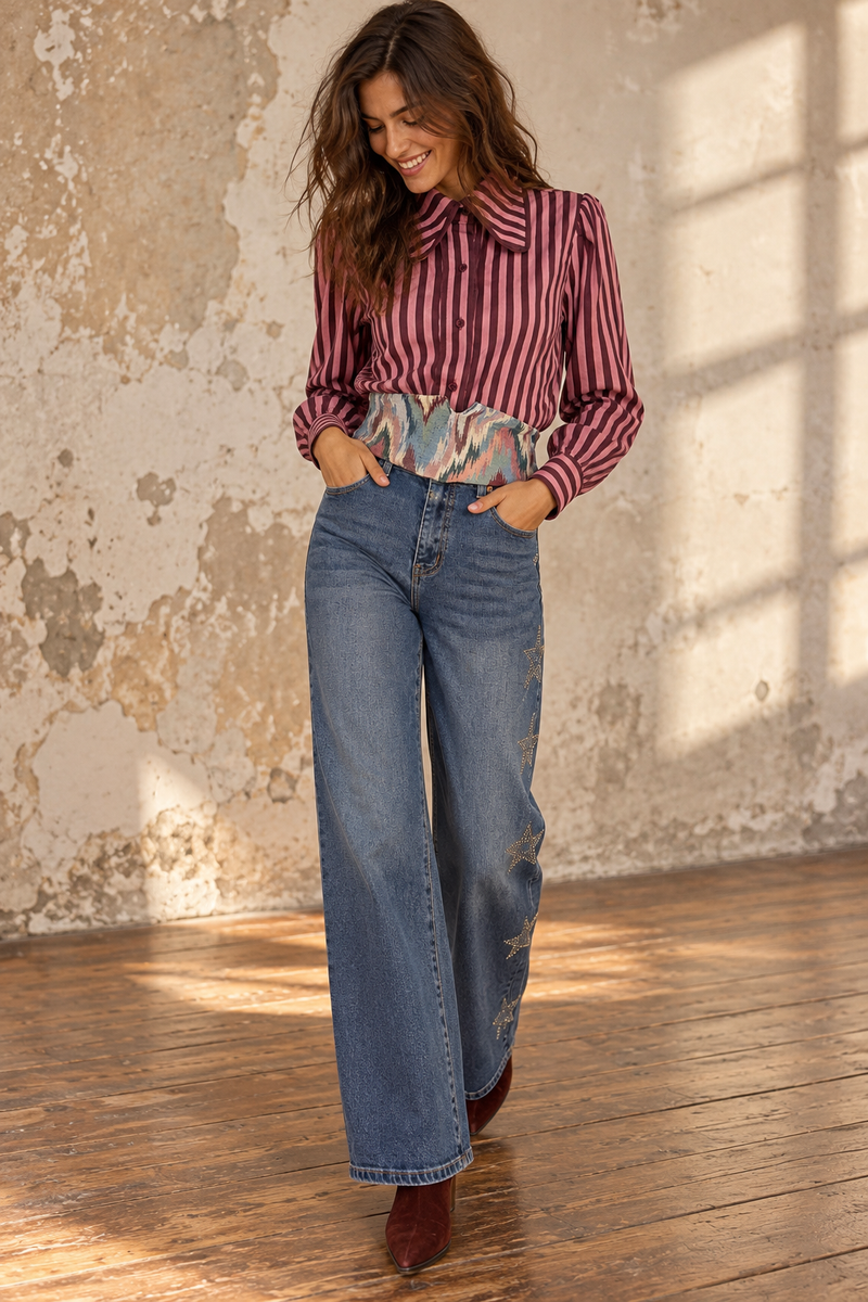 Denim Recto Estrellas