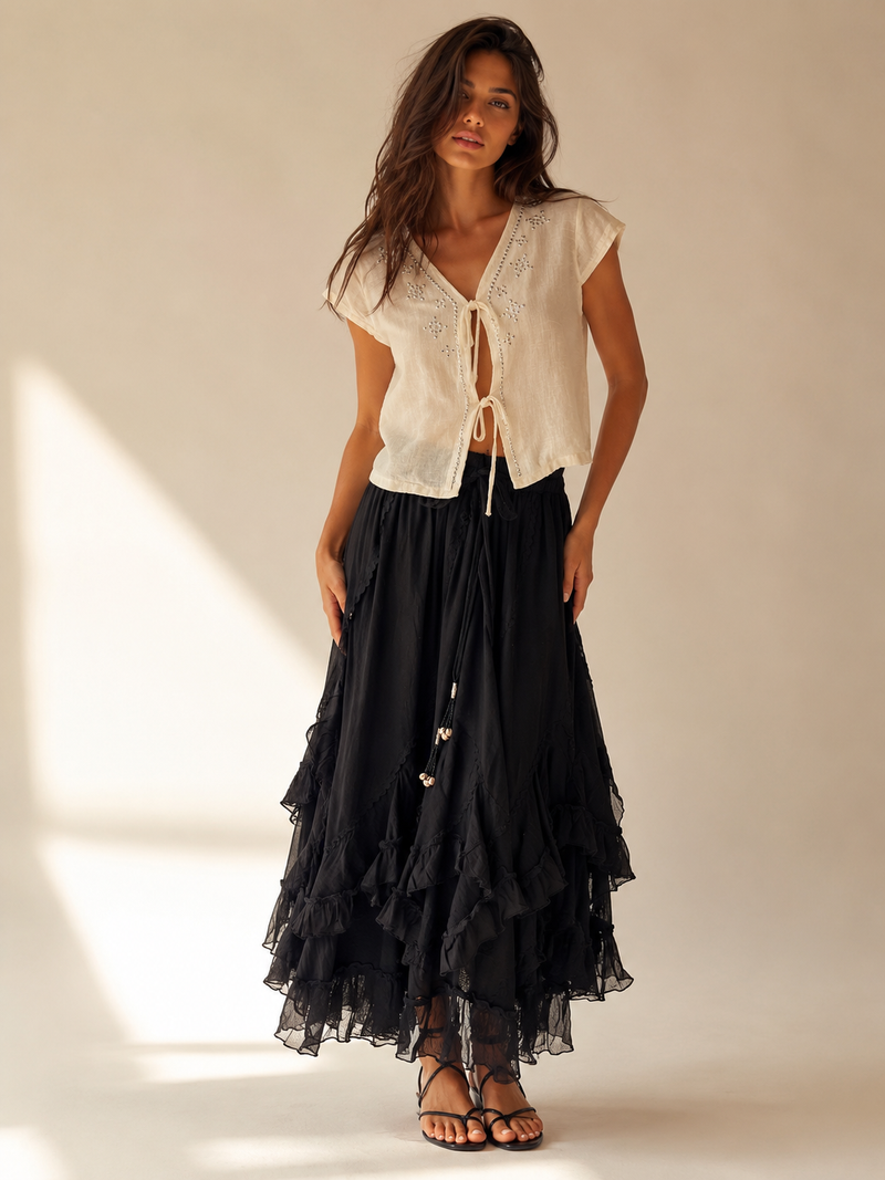 Top Chaleco Lino