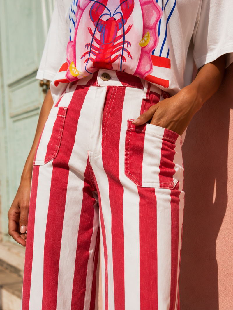 Pantalón Capri Rayas