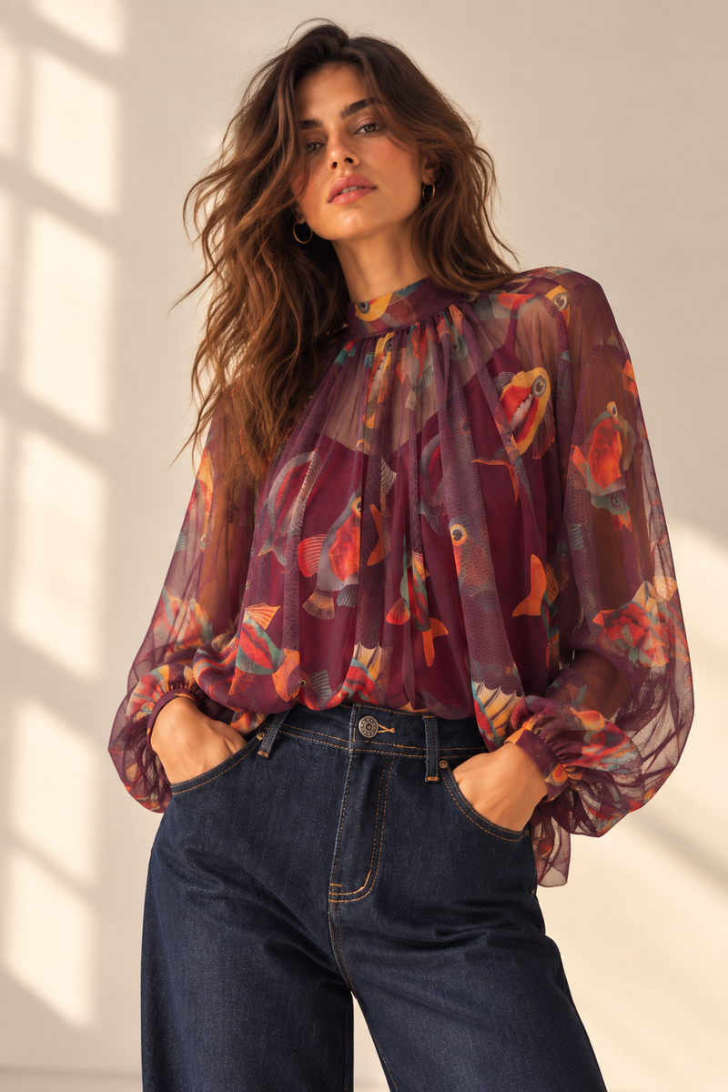 Blusa Peces Tul