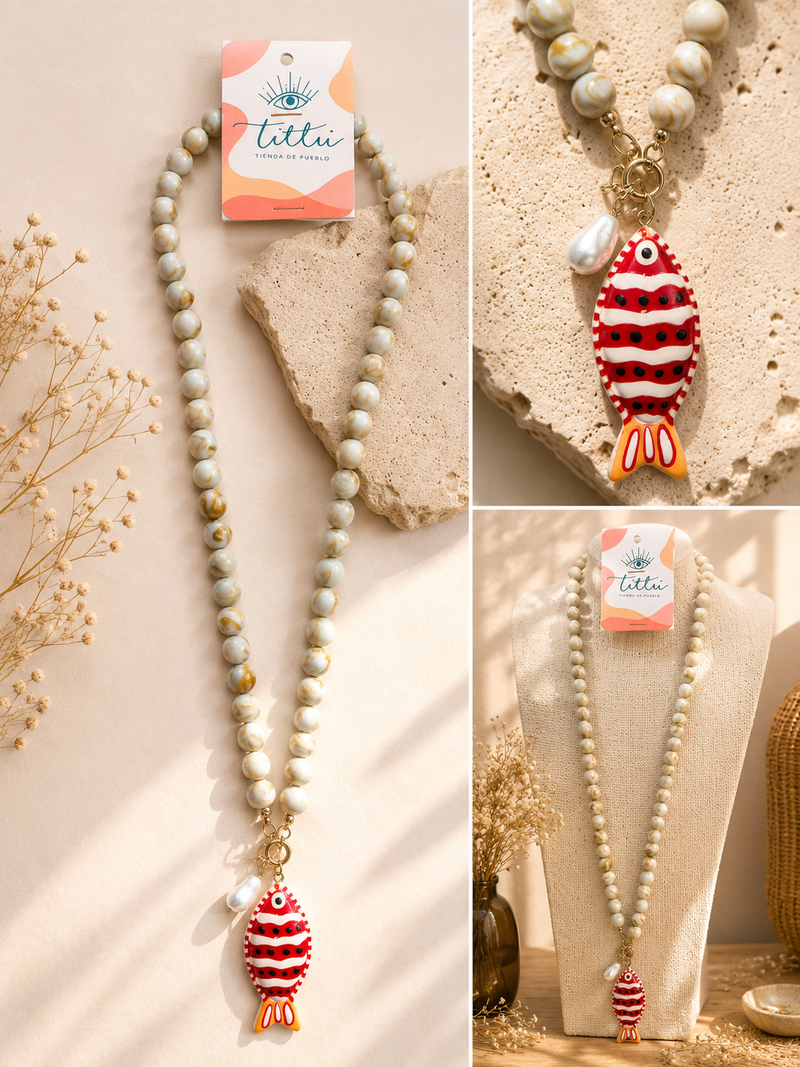 Collar Largo Pez
