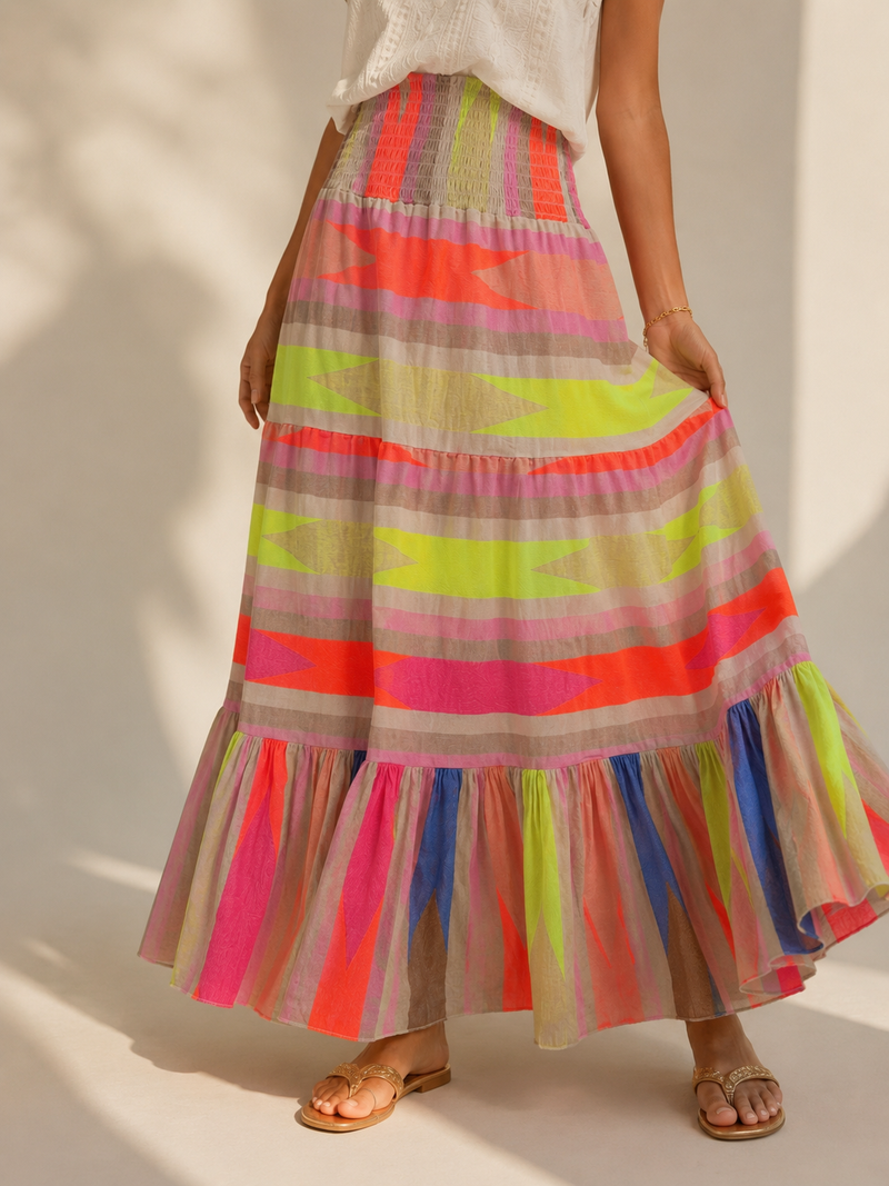 Falda Boho Flúor