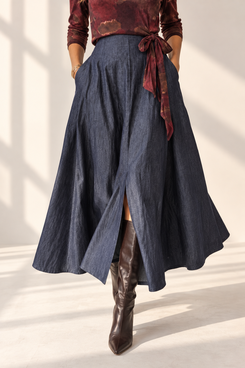 Falda Denim Velvet