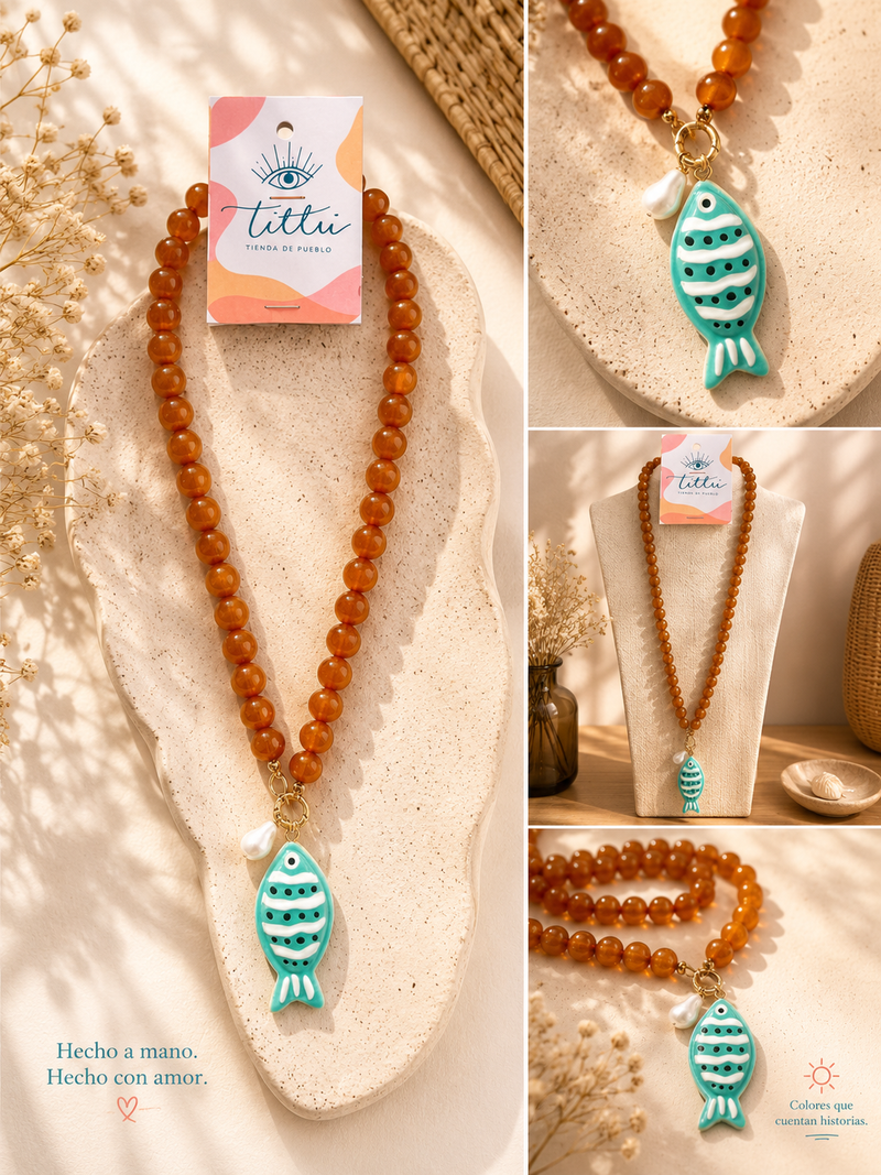 Collar Largo Pez