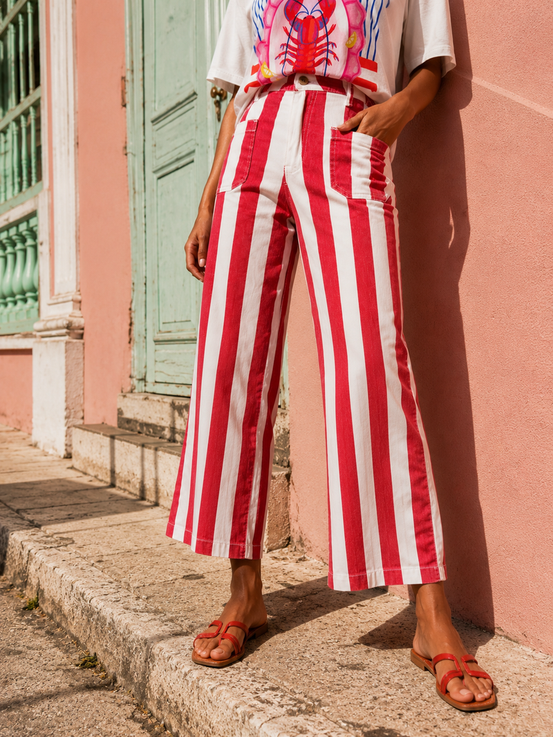 Pantalón Capri Rayas