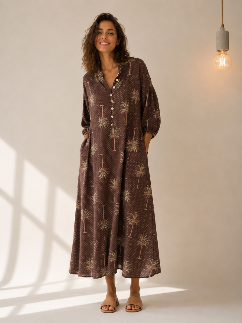 Vestido Lunares Palmeras