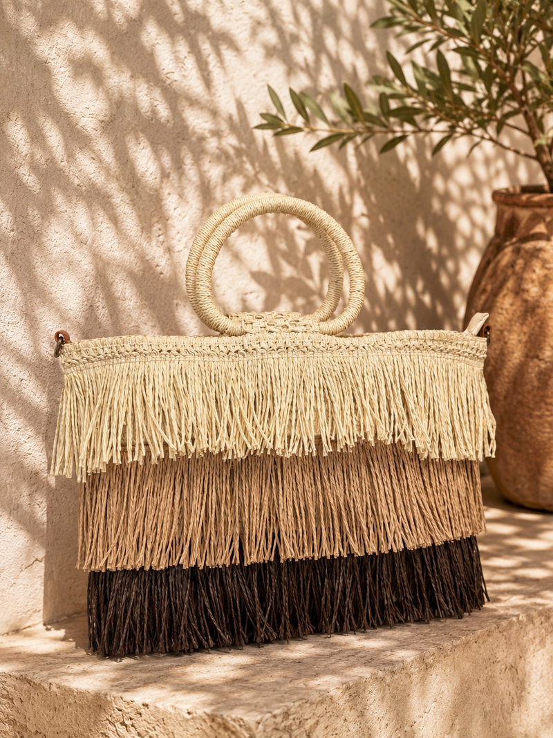 Bolso Flecos Neutro