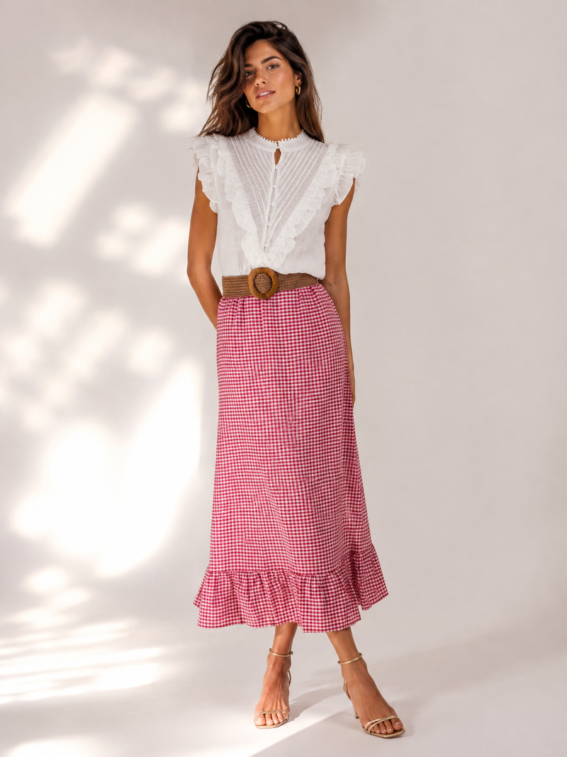 Falda Vichy Volante