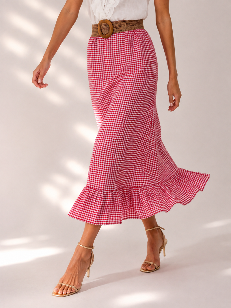 Falda Vichy Volante